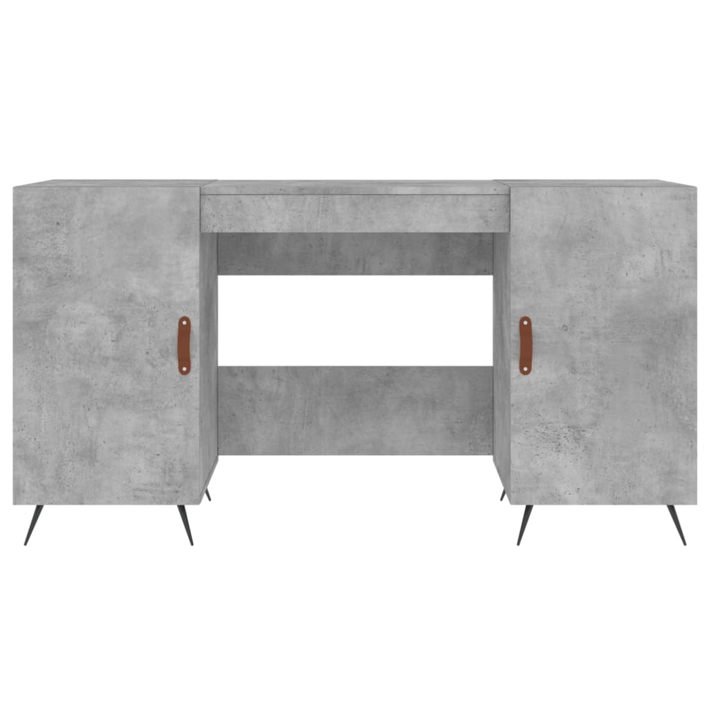Desk Concrete Grey 140x50x75 cm Engineered Wood
